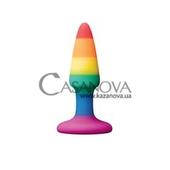 Основне фото Анальна пробка Colourful Love Rainbow Anal Plug Mini різнокольорова 9 см