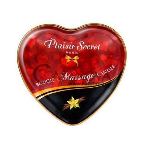 Основне фото Масажна свічка серце Plaisirs Secrets Bougie Massage Candle ваніль 35 мл